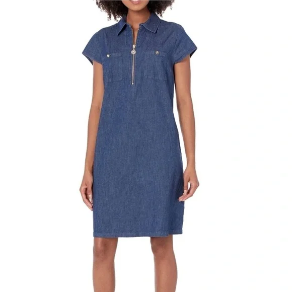 white christmas dresses Women's Eleanor Denim Midi Shirtdress – Wash Lab – washlabshop